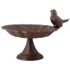 Vogelbad Op Voet Met Vogeltje Gietijzer