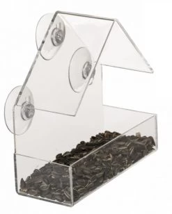 Doorzichtig Vogel Voederhuisje Ramen