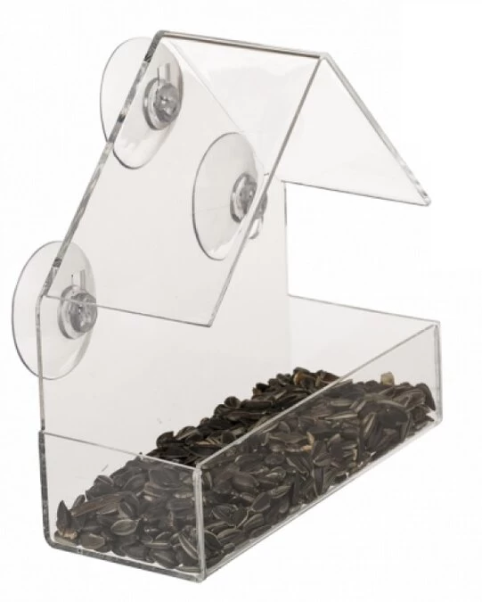 Doorzichtig Vogel Voederhuisje Ramen