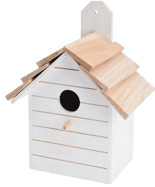 Vogelhuisje Hout Deco Wit