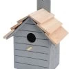 Vogelhuisje Hout Deco Grijs